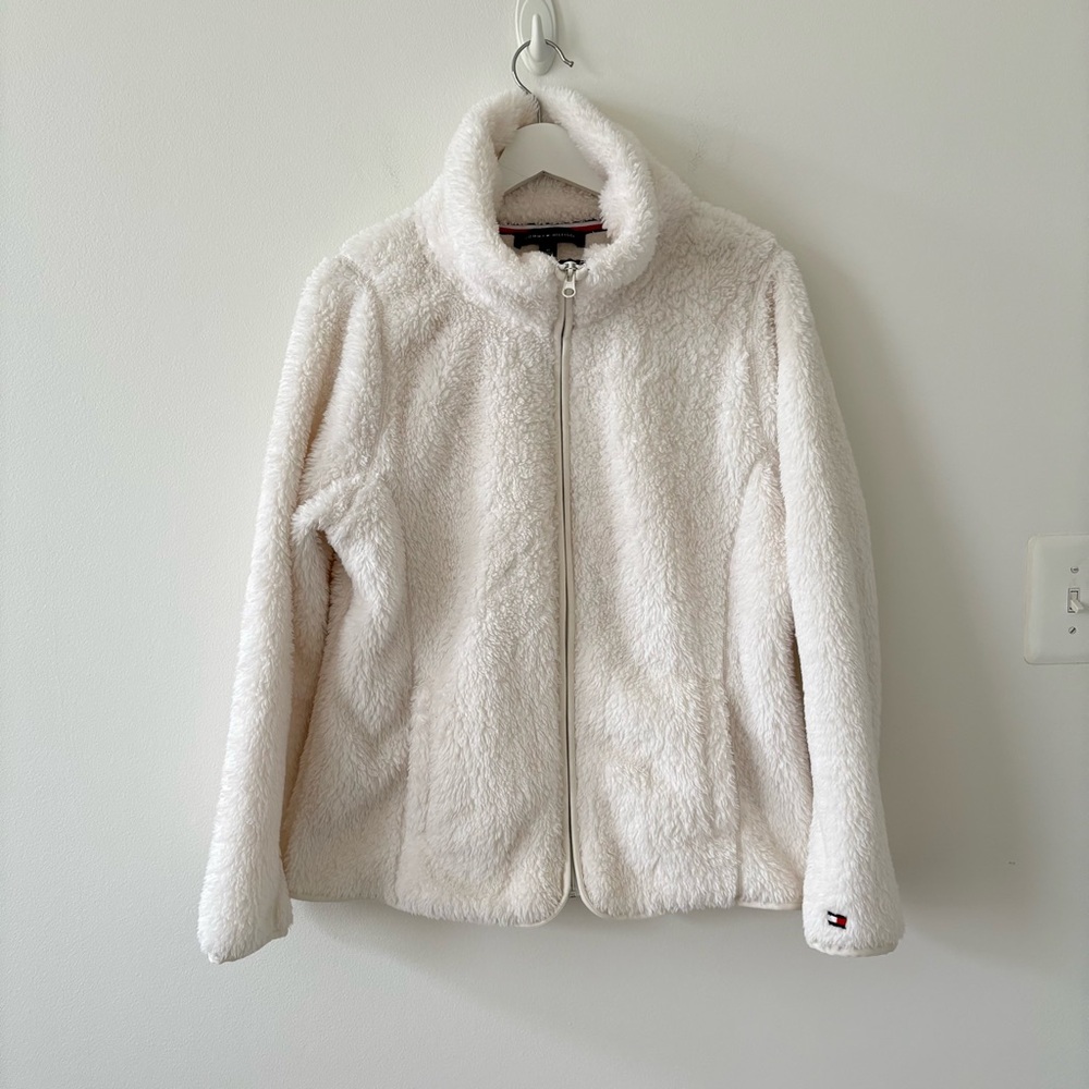 Tommy Hilfiger Women’s Cream Fleece Jacket
